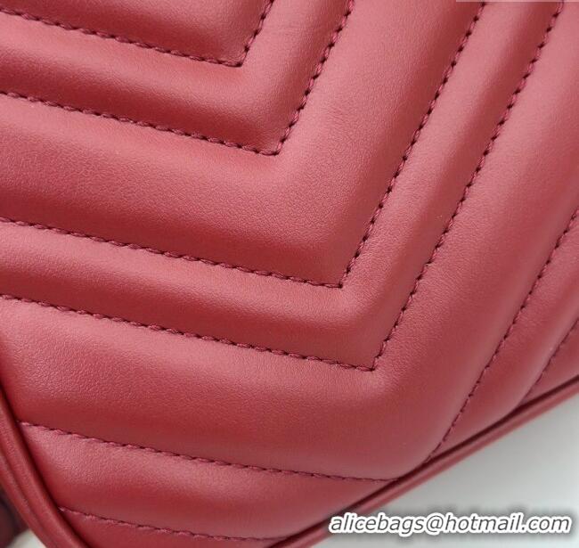 Promotional Gucci GG Marmont Leather Small Shoulder Bag 447632 Burgundy 2024