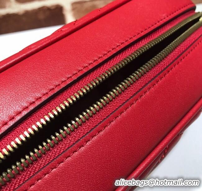 Famous Brand Gucci GG Marmont Leather Small Shoulder Bag 447632 Red 2024