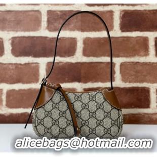 Famous Brand Gucci GG Canvas Emblem Mini Shoulder bag 820696 Brown 2024