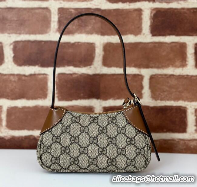 Famous Brand Gucci GG Canvas Emblem Mini Shoulder bag 820696 Brown 2024