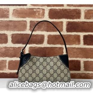Buy Fashionable Gucci GG Canvas Emblem Mini Shoulder bag 820696 Black 2024