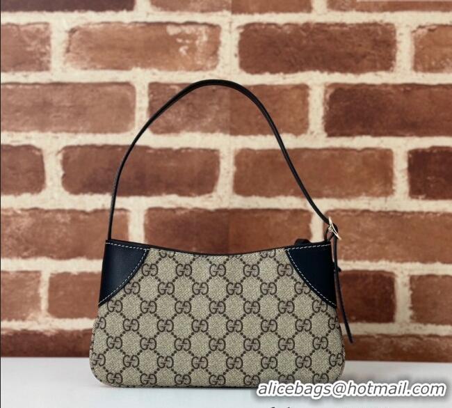 Buy Fashionable Gucci GG Canvas Emblem Mini Shoulder bag 820696 Black 2024