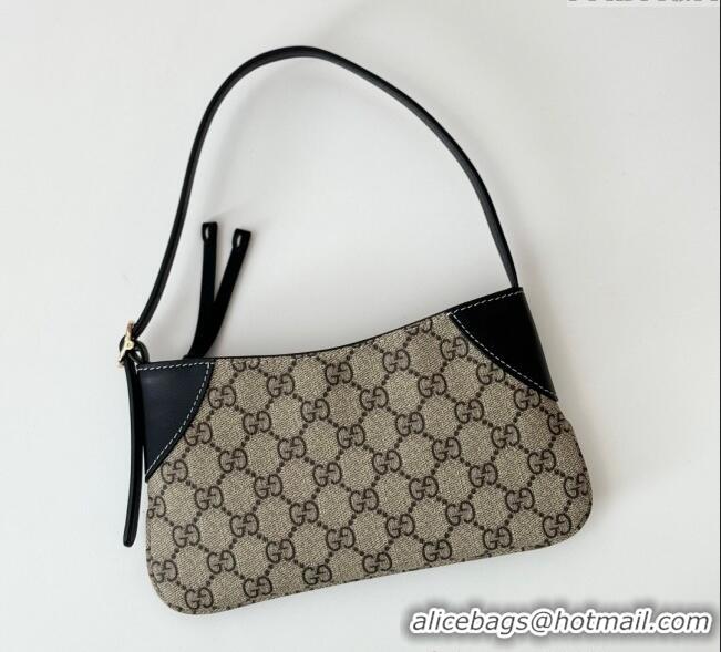 Buy Fashionable Gucci GG Canvas Emblem Mini Shoulder bag 820696 Black 2024