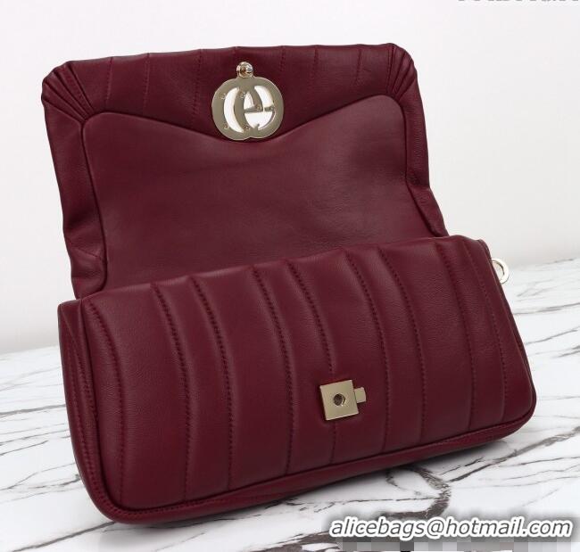 Grade Design Gucci Quilted Puffy Leather Milano Small Top Handle bag 806016 Ancora Red 2024