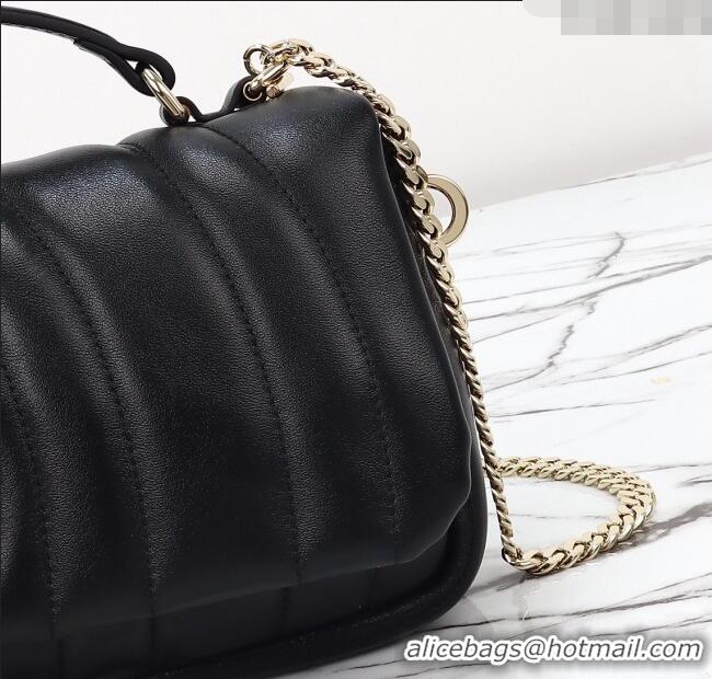 Famous Brand Gucci Quilted Puffy Leather Milano Small Top Handle bag 806016 Black 2024