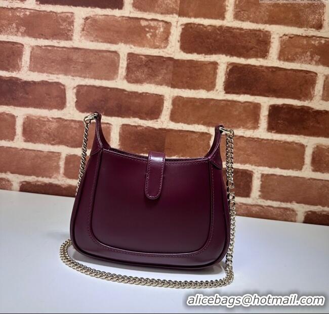 Unique Discount Gucci Jackie Notte Mini Bag in Smooth Leather ‎782889 Burgundy 2024