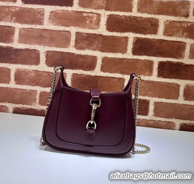 Unique Discount Gucci Jackie Notte Mini Bag in Smooth Leather ‎782889 Burgundy 2024