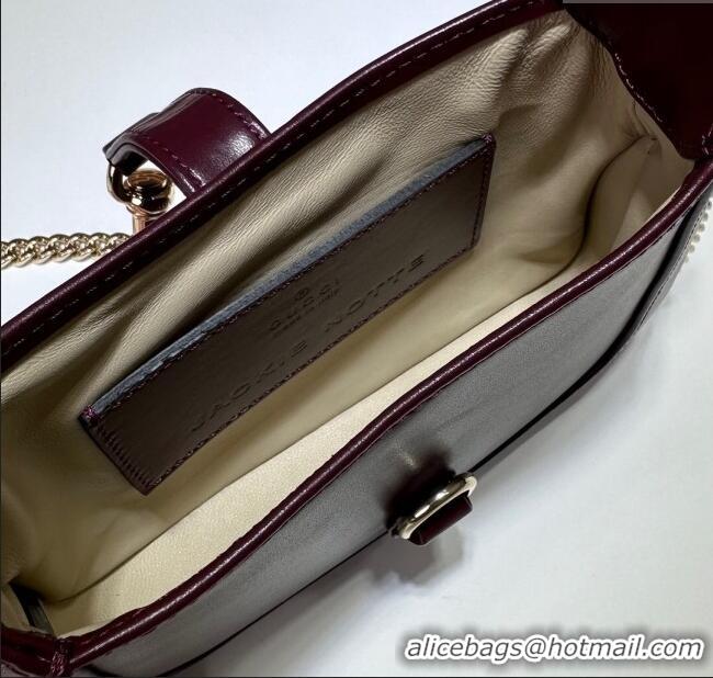 Unique Discount Gucci Jackie Notte Mini Bag in Smooth Leather ‎782889 Burgundy 2024