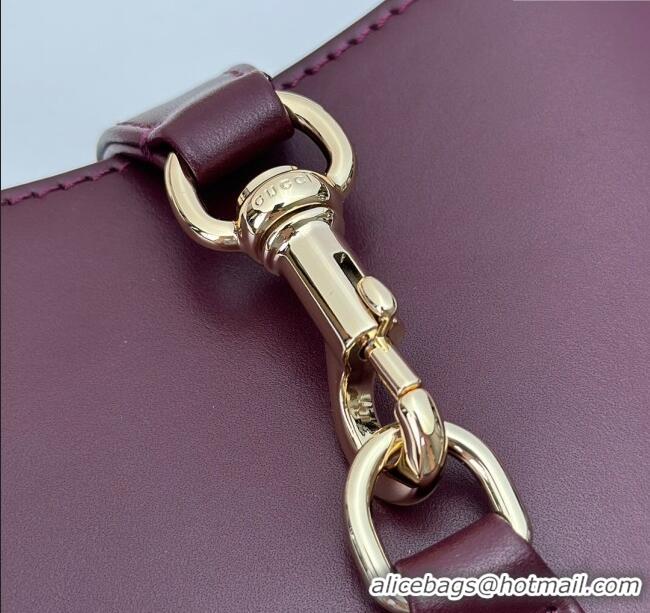 Unique Discount Gucci Jackie Notte Mini Bag in Smooth Leather ‎782889 Burgundy 2024