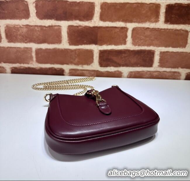 Unique Discount Gucci Jackie Notte Mini Bag in Smooth Leather ‎782889 Burgundy 2024