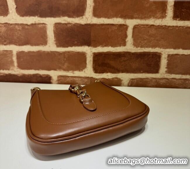 Well Crafted Gucci Jackie Notte Mini Bag in Smooth Leather ‎782889 Brown 2024