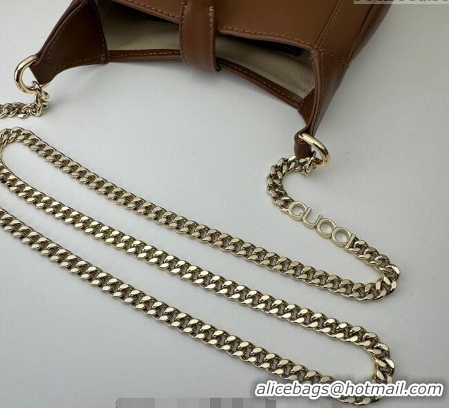Well Crafted Gucci Jackie Notte Mini Bag in Smooth Leather ‎782889 Brown 2024