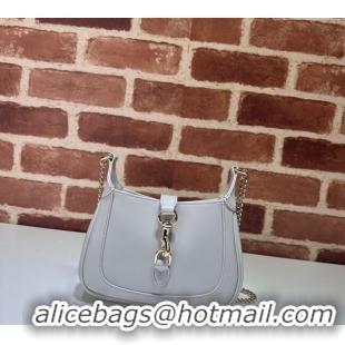 Super Quality Gucci Jackie Notte Mini Bag in Smooth Leather ‎782889 Light Grey 2024