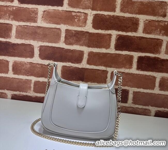 Super Quality Gucci Jackie Notte Mini Bag in Smooth Leather ‎782889 Light Grey 2024