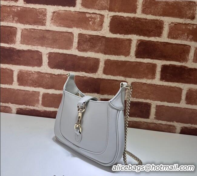 Super Quality Gucci Jackie Notte Mini Bag in Smooth Leather ‎782889 Light Grey 2024