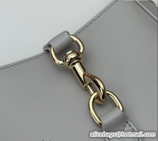 Super Quality Gucci Jackie Notte Mini Bag in Smooth Leather ‎782889 Light Grey 2024