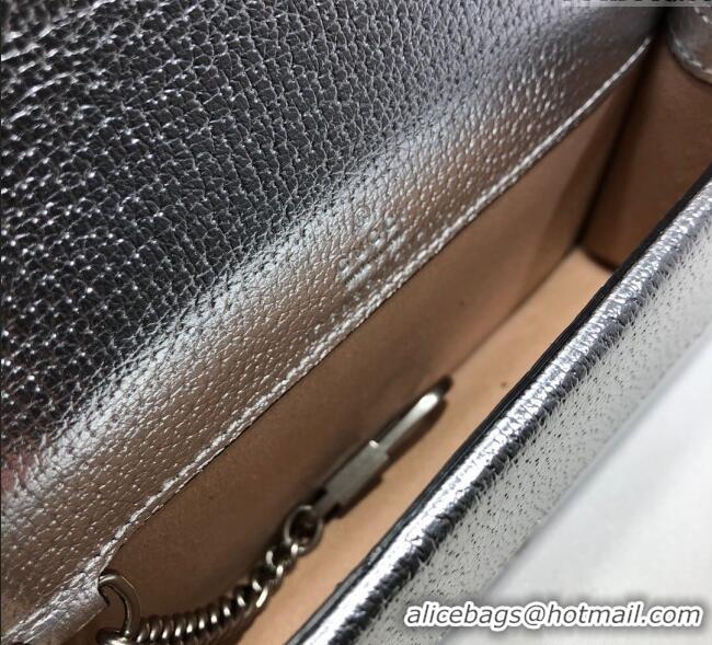 Promotional Gucci Dionysus Leather Super Mini Bag 476432 Silver 2024