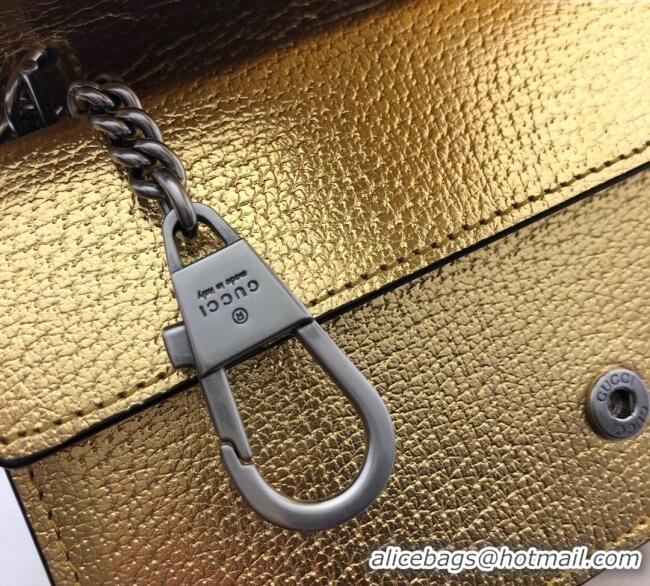 Super Quality Gucci Dionysus Leather Super Mini Bag 476432 Gold Yellow 2024