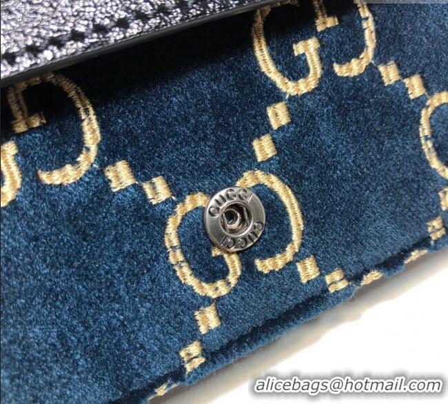 Promotional Gucci Dionysus Velvet Super Mini Bag 476432 Blue 2024