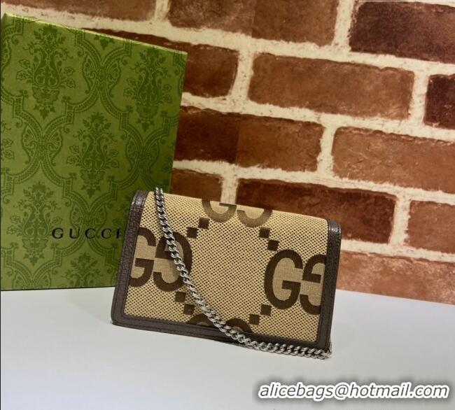 Good Product Gucci Dionysus Jumbo GG Canvas Super Mini Bag 476432 Camel 2024