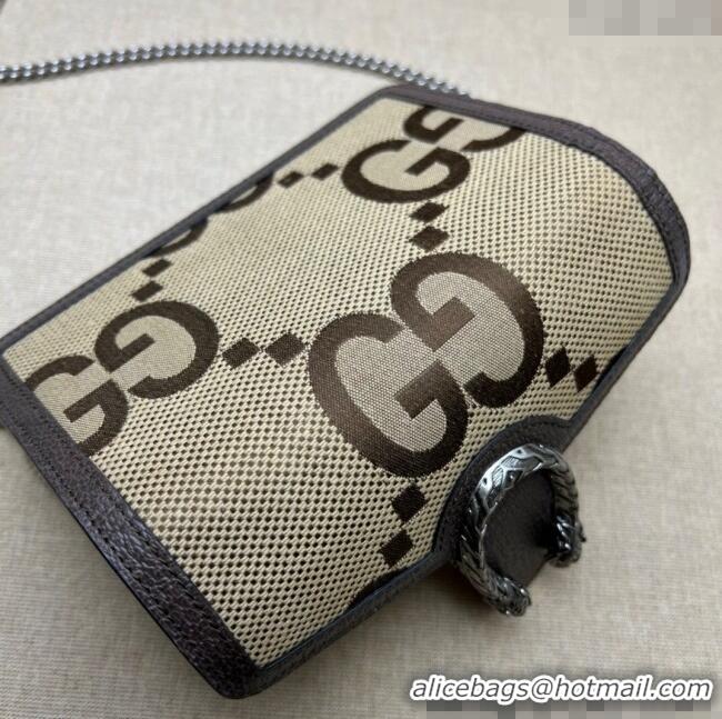 Good Product Gucci Dionysus Jumbo GG Canvas Super Mini Bag 476432 Camel 2024