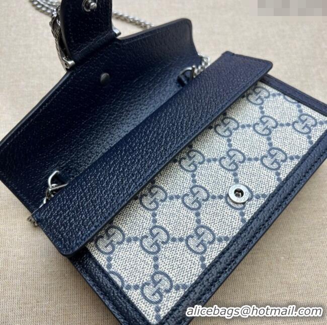 Best Price Gucci Dionysus GG Canvas Super Mini Bag 476432 Blue/Beige 2024