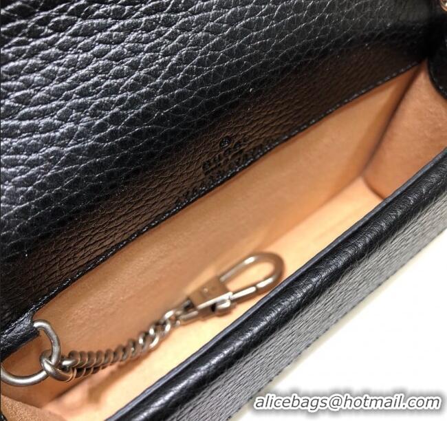 Big Discount Gucci Dionysus Leather Super Mini Bag 476432 Black 2024