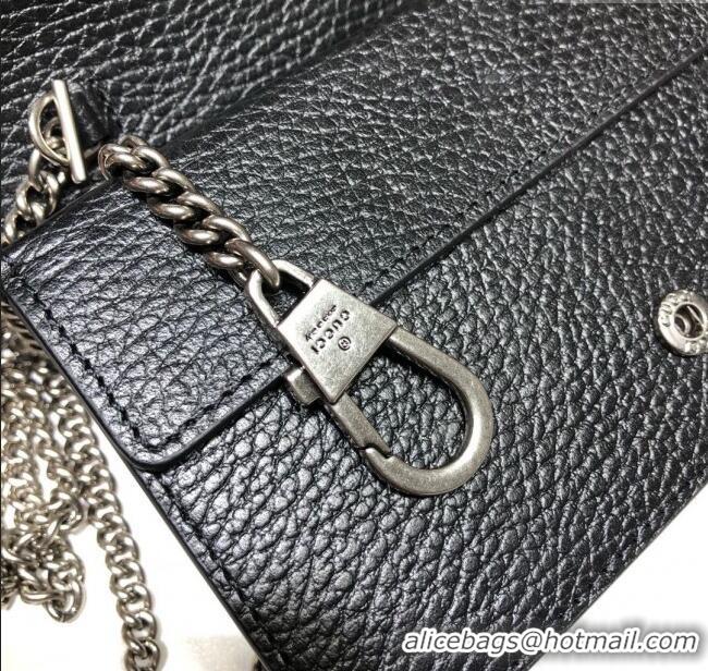 Big Discount Gucci Dionysus Leather Super Mini Bag 476432 Black 2024