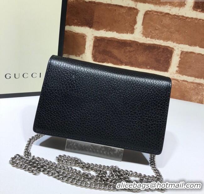 Big Discount Gucci Dionysus Leather Super Mini Bag 476432 Black 2024