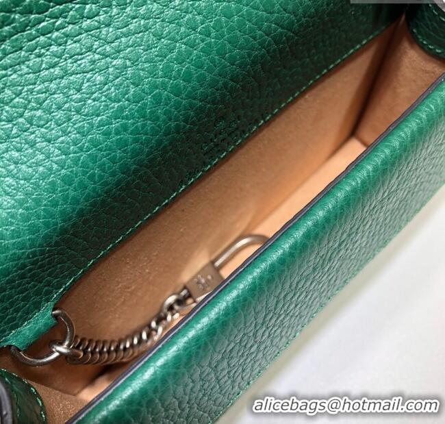 Low Cost Gucci Dionysus Leather Super Mini Bag 476432 Green 2024