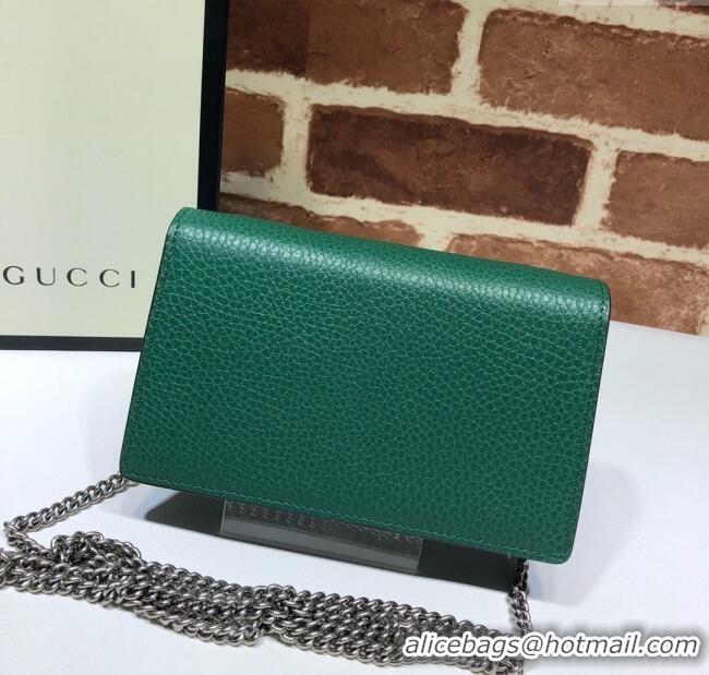 Low Cost Gucci Dionysus Leather Super Mini Bag 476432 Green 2024
