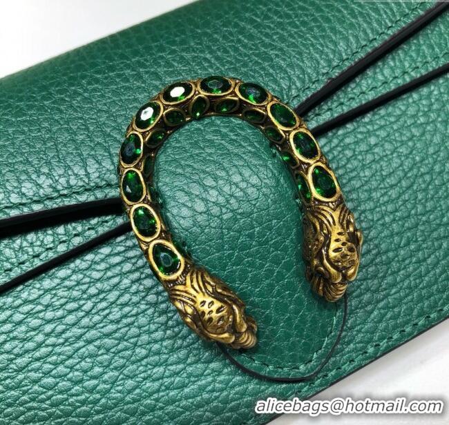 Low Cost Gucci Dionysus Leather Super Mini Bag 476432 Green 2024