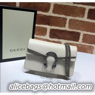 High Quality Gucci Dionysus Leather Super Mini Bag 476432 White 2024