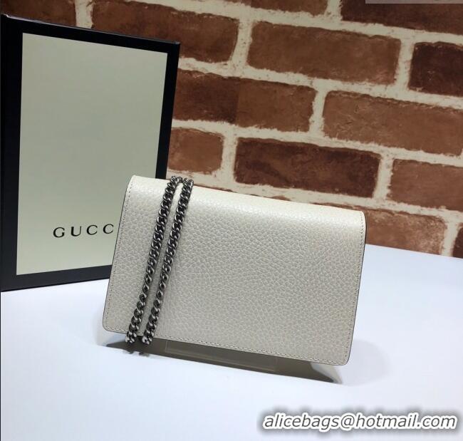 High Quality Gucci Dionysus Leather Super Mini Bag 476432 White 2024