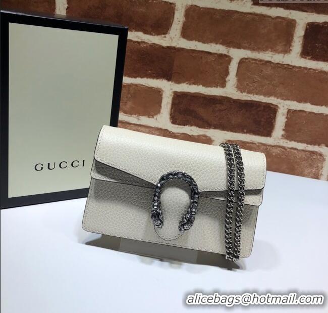 High Quality Gucci Dionysus Leather Super Mini Bag 476432 White 2024