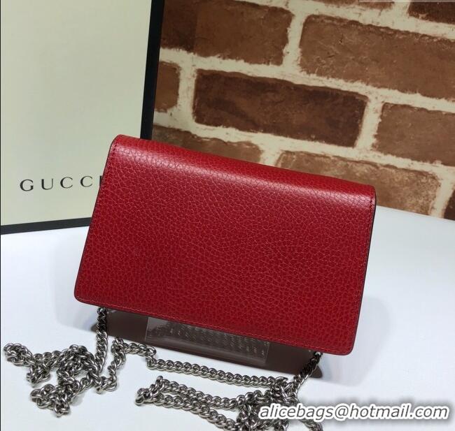 Shop Discount Gucci Dionysus Leather Super Mini Bag 476432 Red 2024