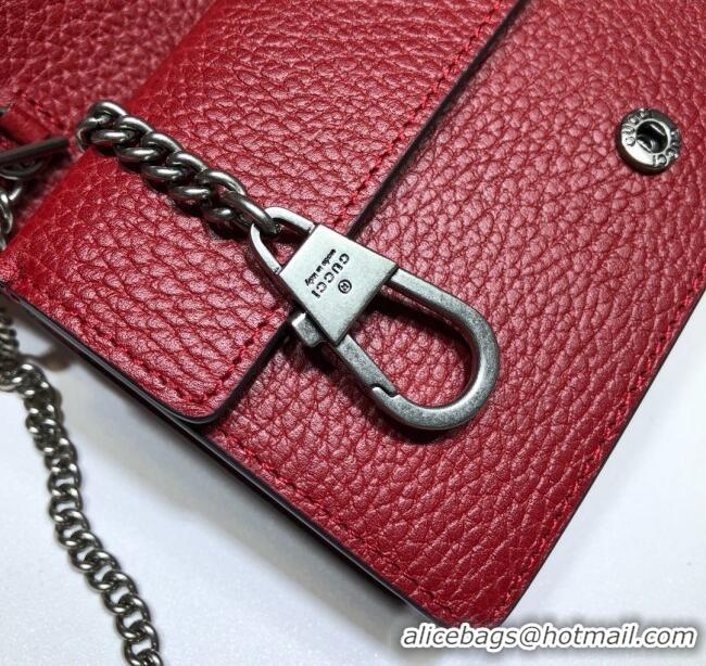 Shop Discount Gucci Dionysus Leather Super Mini Bag 476432 Red 2024