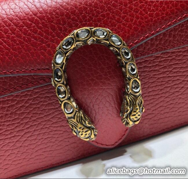Shop Discount Gucci Dionysus Leather Super Mini Bag 476432 Red 2024