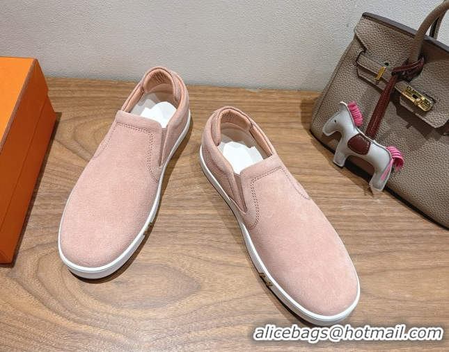 Low Price Hermes Lucky slip-on sneakers in Suede with with signature 