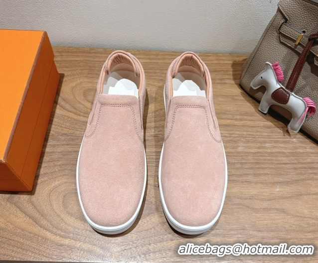 Low Price Hermes Lucky slip-on sneakers in Suede with with signature 