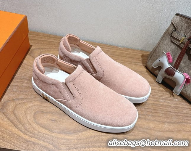 Low Price Hermes Lucky slip-on sneakers in Suede with with signature 