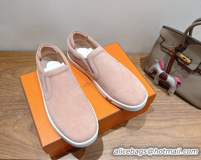 Low Price Hermes Lucky slip-on sneakers in Suede with with signature 