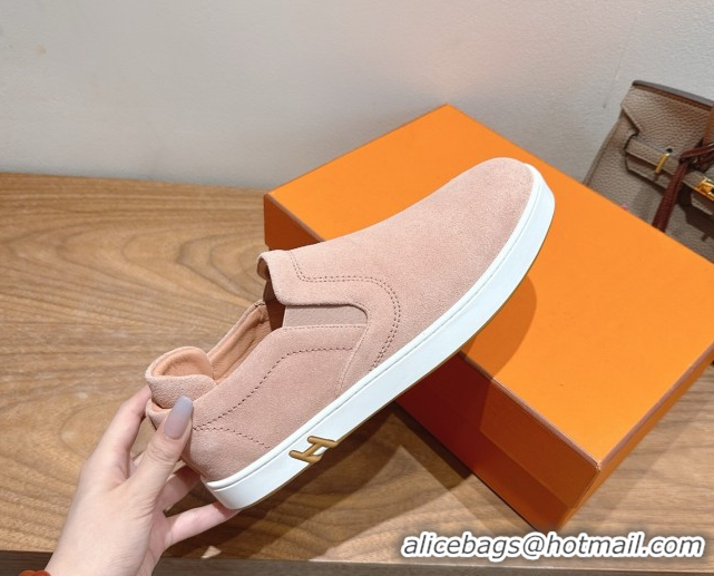 Low Price Hermes Lucky slip-on sneakers in Suede with with signature 