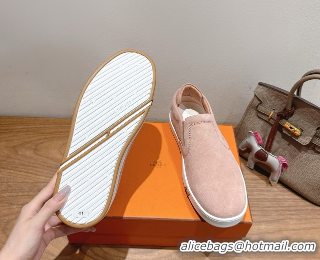 Low Price Hermes Lucky slip-on sneakers in Suede with with signature 