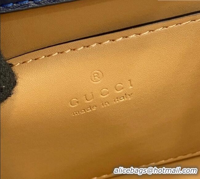 Grade Design Gucci Diana Mini Tote Bag in Crocodile Embossed Leather 702732 Blue 2024