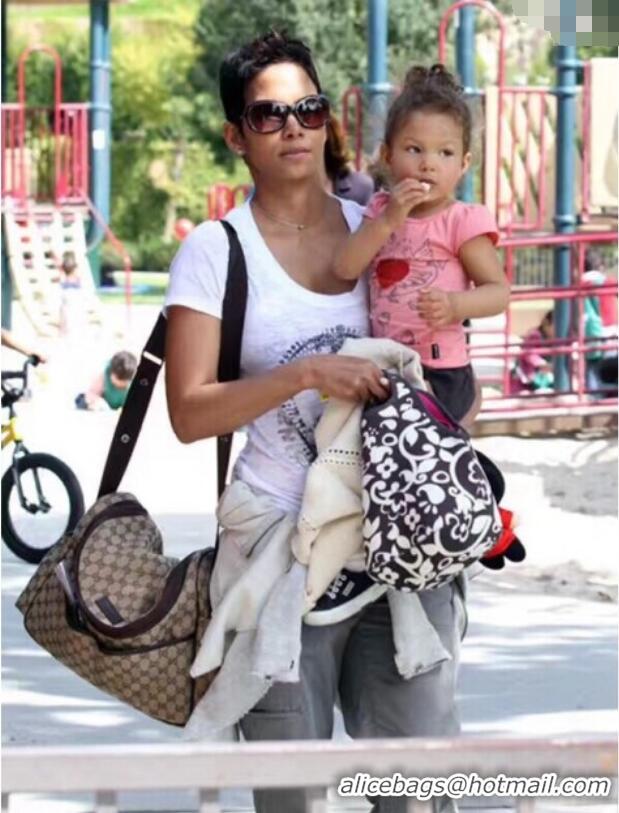 Best Price Gucci GG Supreme Canvas Diaper Mommy Shoulder bag 123326 Black 2024