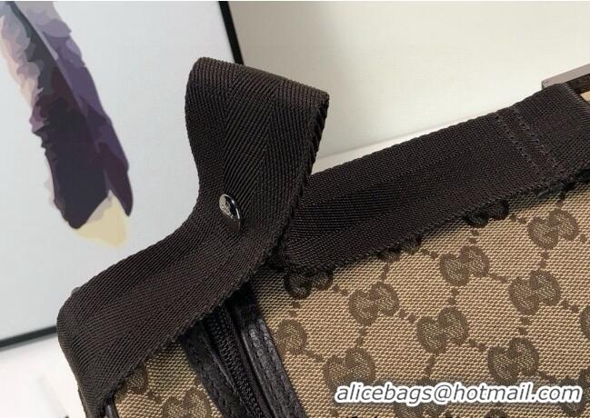 Good Quality Gucci GG Supreme Canvas Diaper Mommy Shoulder bag 123326 Dark Beige 2024