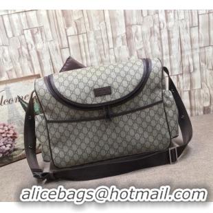 Cheapest Gucci GG Supreme Canvas Diaper Mommy Shoulder bag 123326 Beige/Brown 2024