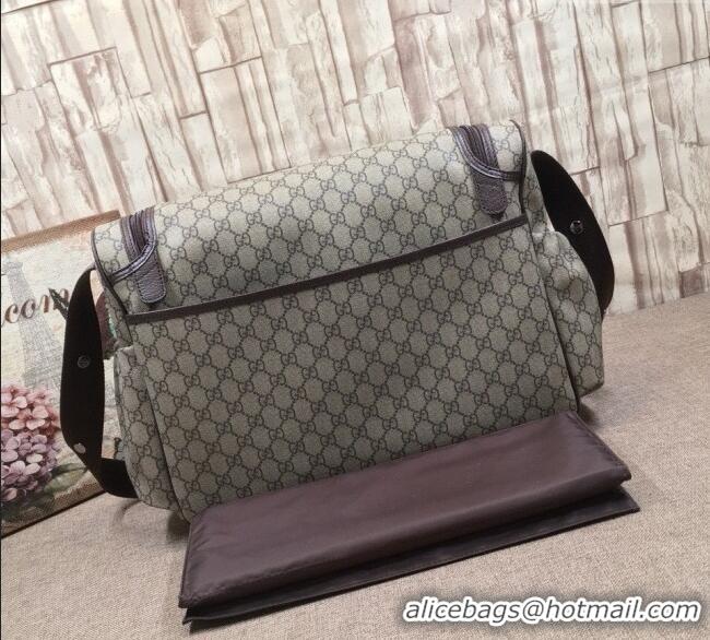 Cheapest Gucci GG Supreme Canvas Diaper Mommy Shoulder bag 123326 Beige/Brown 2024