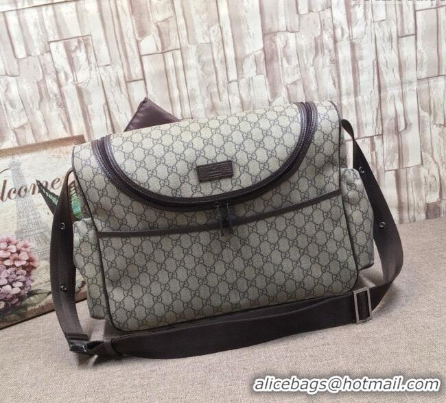 Cheapest Gucci GG Supreme Canvas Diaper Mommy Shoulder bag 123326 Beige/Brown 2024